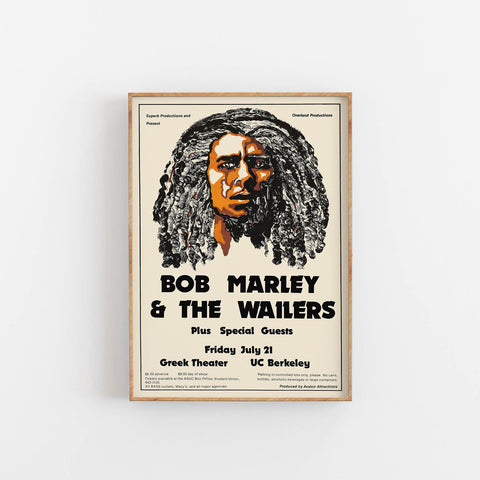 Bob Marley concert poster