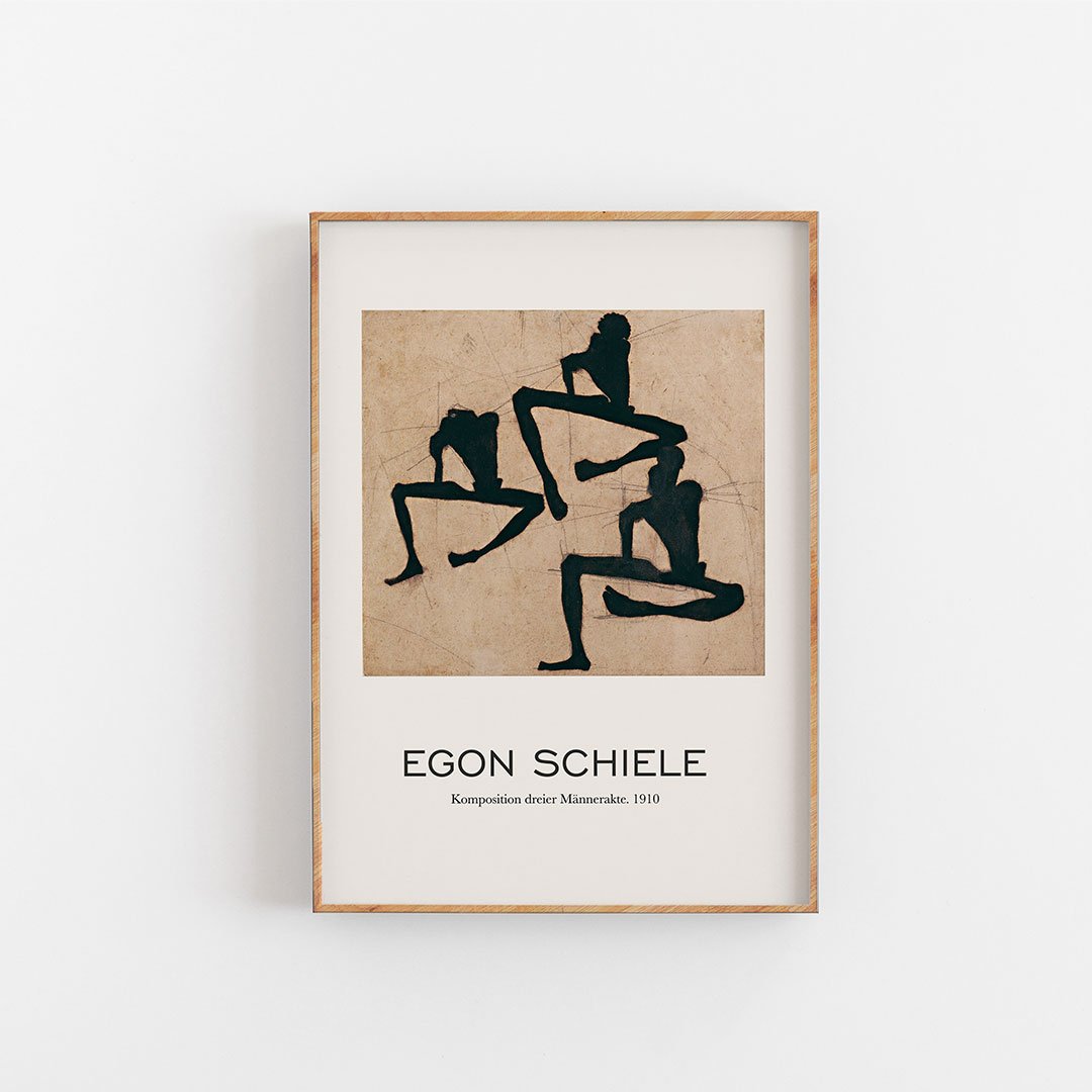 Komposition dreier Männerakte, 1910 - Egon Schiele