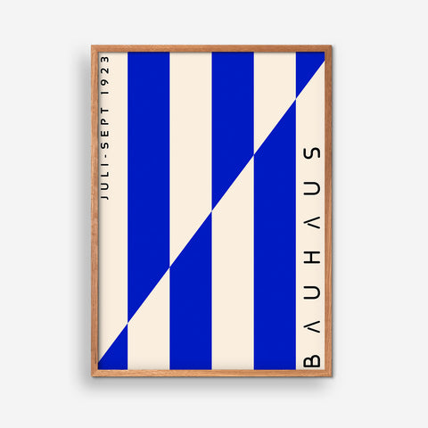 Retro Stripes, Blue - Bauhaus