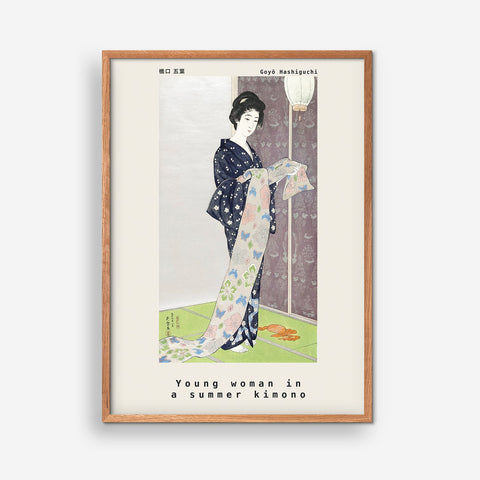 Young Woman in a Summer Kimono - Goyõ Hashiguchi