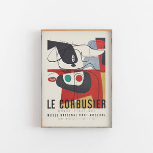 Le Corbusier Exhibition Poster Red